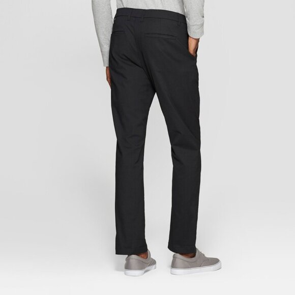 Goodfellow & Co Men's Black Skinny Fit Mid Rise Pocket Hennepin Tech Chino Pants - Picture 2 of 16